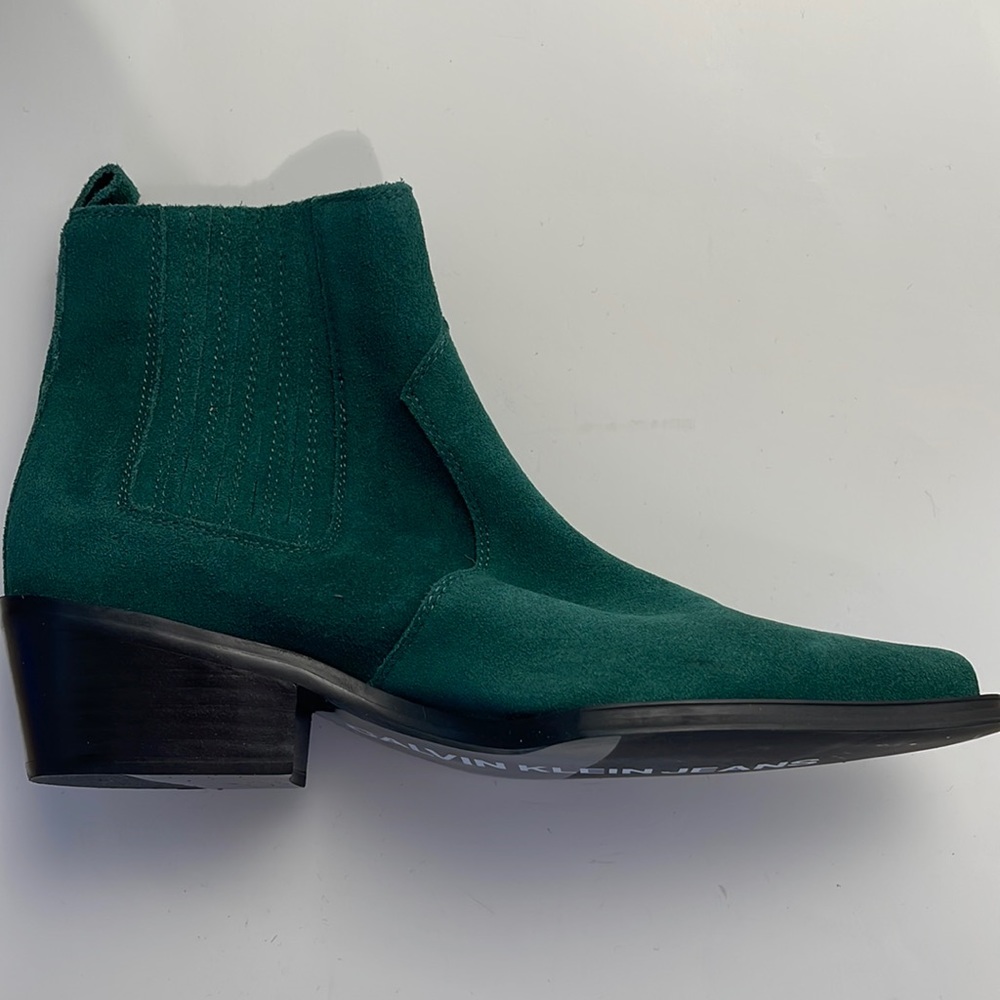 Green Suede Boots